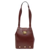 Pre-owned Leather shoulder-bags Salvatore Ferragamo Pre-owned , Brown ...