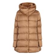 Faux Fur Hood Donsjas Herno , Brown , Dames