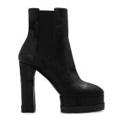 Nancy platform enkellaarzen Casadei , Black , Dames