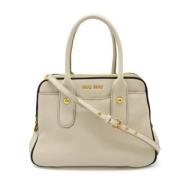 Pre-owned Leather handbags Miu Miu Pre-owned , Beige , Dames