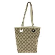 Pre-owned Canvas gucci-bags Gucci Vintage , Beige , Dames