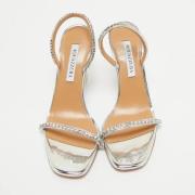 Pre-owned Leather sandals Aquazzura Pre-owned , Gray , Dames