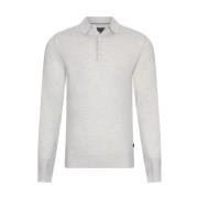 Merino Polo LS Creme Cavallaro , Beige , Heren