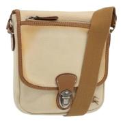 Pre-owned Canvas shoulder-bags Burberry Vintage , Beige , Dames