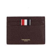 Paarse Pebble Grain Creditcardhouder Thom Browne , Brown , Heren