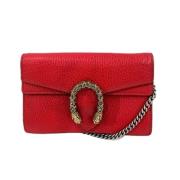 Pre-owned Leather crossbody-bags Gucci Vintage , Red , Dames