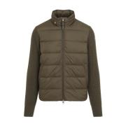 Groene Wollen Vest Aw24 Moncler , Brown , Heren