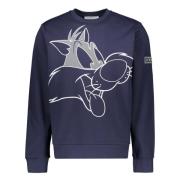 Geborduurde katoenen sweatshirt Iceberg , Blue , Heren