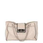 Pre-owned Leather chanel-bags Chanel Vintage , Beige , Dames