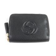 Pre-owned Leather wallets Gucci Vintage , Black , Dames