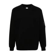 Zwarte Diagonal Raised Fleece Sweatshirt C.p. Company , Black , Heren