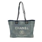 Pre-owned Canvas chanel-bags Chanel Vintage , Blue , Dames