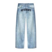 Jeans met logo Vetements , Blue , Dames