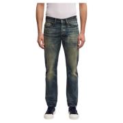 Klassieke Straight Fit Jeans Denham , Blue , Heren