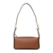 Leren Schoudertas Bally , Brown , Dames