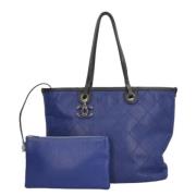 Pre-owned Leather chanel-bags Chanel Vintage , Blue , Dames