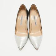 Pre-owned Leather heels Manolo Blahnik Pre-owned , Gray , Dames