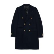 Navy Blauwe Wollen Jas Gabriele Pasini , Blue , Heren