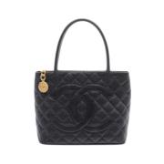 Pre-owned Leather chanel-bags Chanel Vintage , Black , Dames