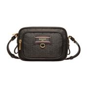 Logo Mini Schoudertas Bally , Black , Dames