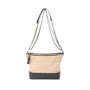 Pre-owned Leather chanel-bags Chanel Vintage , Beige , Dames