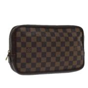 Pre-owned Canvas clutches Louis Vuitton Vintage , Brown , Dames