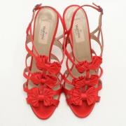 Pre-owned Satin sandals Valentino Vintage , Red , Dames