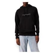 Chenille Monologo Hoodie Calvin Klein , Black , Heren