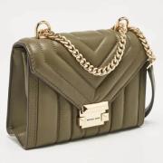 Pre-owned Leather shoulder-bags Michael Kors Pre-owned , Green , Dames