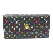 Pre-owned Canvas wallets Louis Vuitton Vintage , Black , Dames