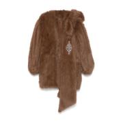 Bruine Oversized Cocoon Schouder Strikjas Simone Rocha , Brown , Dames