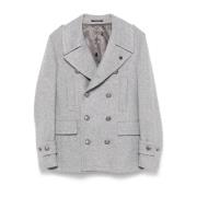 Heather Grey Wollen Jas Gabriele Pasini , Gray , Heren