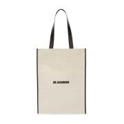 Elegante Leren Handtas in Wit Jil Sander , Beige , Heren