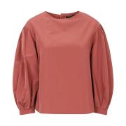 Pofmouw katoenmix overhemd Max Mara Weekend , Red , Dames