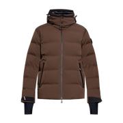 Bruine Grenoble Jassen met hoge kraag Moncler , Brown , Heren