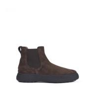 Donkerbruine platte schoenen met logo Tod's , Brown , Heren