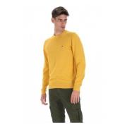 Stad Geel Katoenen Ronde Hals Shirt Tommy Hilfiger , Yellow , Heren