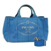 Pre-owned Canvas totes Prada Vintage , Blue , Dames