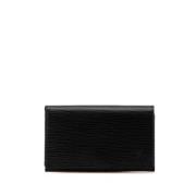 Pre-owned Leather wallets Louis Vuitton Vintage , Black , Dames