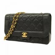 Pre-owned Leather chanel-bags Chanel Vintage , Black , Dames