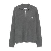 Grijze Trui voor een Stijlvolle Look Maison Kitsuné , Gray , Heren