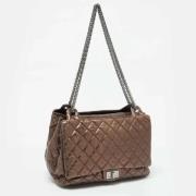 Pre-owned Leather chanel-bags Chanel Vintage , Gray , Dames