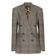 Geruite wol blazer Dolce & Gabbana , Gray , Dames