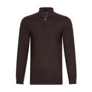 Merino Half Zip Pullover Bruin Sweater Cavallaro , Brown , Heren