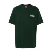 Groen Jersey Logo Print T-shirt Ferrari , Green , Heren