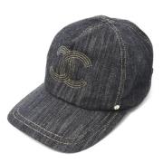 Pre-owned Cotton hats Chanel Vintage , Blue , Dames