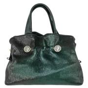 Pre-owned Leather handbags Bvlgari Vintage , Green , Dames