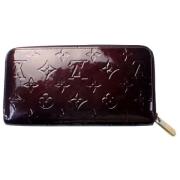 Pre-owned Leather wallets Louis Vuitton Vintage , Red , Dames