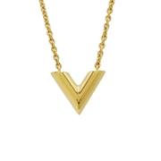 Pre-owned Metal necklaces Louis Vuitton Vintage , Yellow , Dames