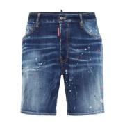 Denim Shorts voor Mannen Dsquared2 , Blue , Heren